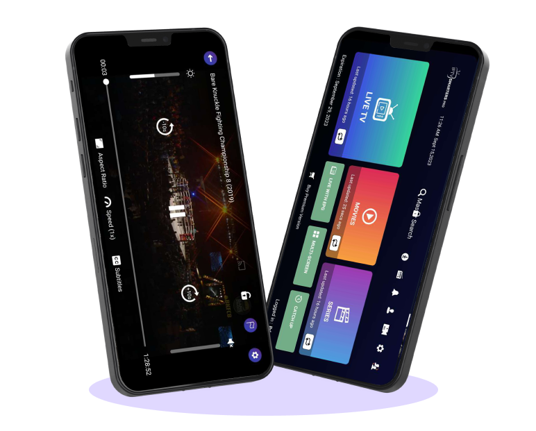 L’application ouverte sur deux smartphones