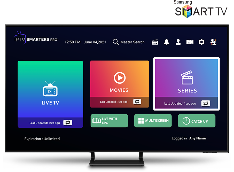 Application de streaming sur une Smart TV Samsung