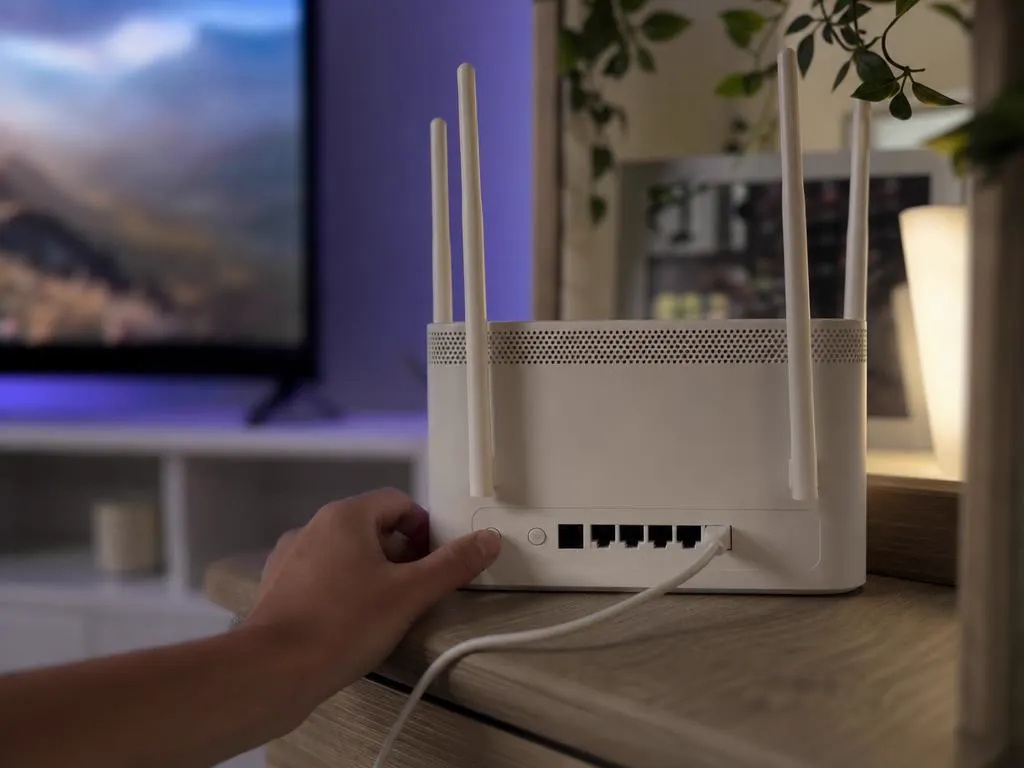 Restarting a home Wi-Fi router to fix an IPTV login error