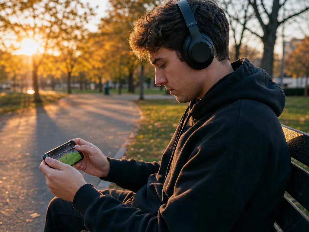Watching IPTV on a phone with headphones