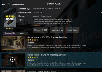 Fiche d’une série